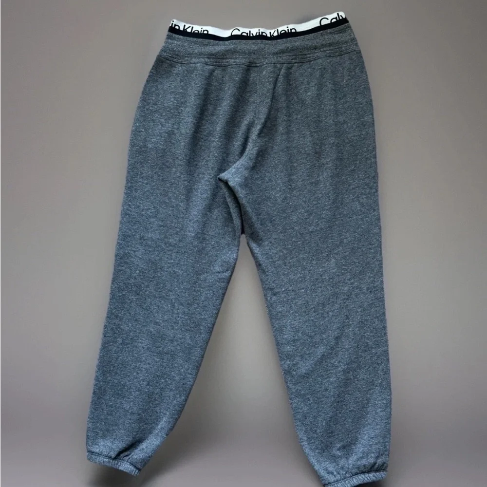 CALVIN KLEIN Sweatpants Mens Medium Gray Visible Waistband Joggers Lounge Pants